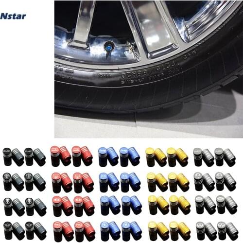 Nstar Blue 4pcs/lot Auto Wheel Valve Cap Tire Valve Cap Car Part Decoration Accessories Styling For Lotus Skoda Holden Dodge