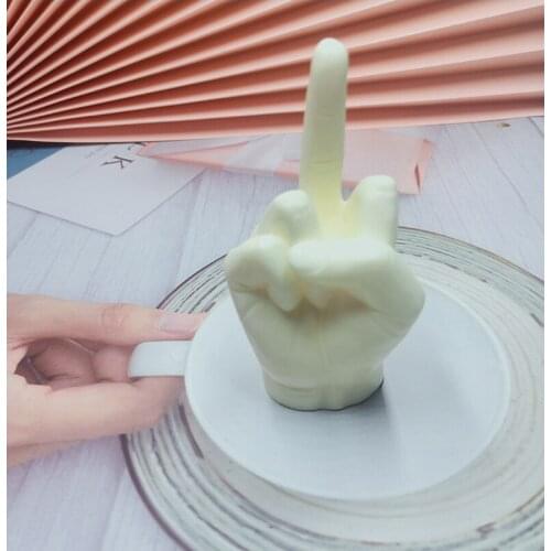 Creative Gesture Candle Mold Silicone Finger Candle Mould Decorative Perfume Craft Cake Soap Wax Making Tools Home Decor