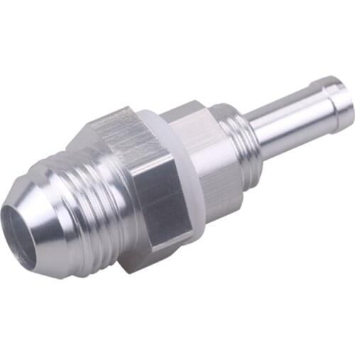 Metal Fuel Tank Fitting 8AN Male Flare Bulkhead to 3/8 Hose Barb, Sturdy and Durable, Spare Parts, Easy Installation