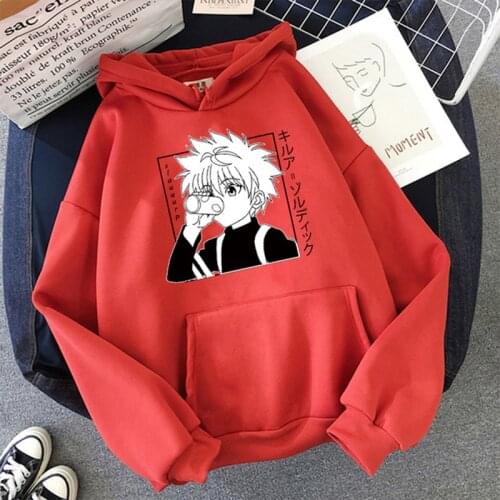 Cute Mens Hoodies Hunter X Hunter Men Women Pullovers Hoodies Sweatshirts Killua Zoldyck Hisoka 90s Anime Hoody Streetwear Tops