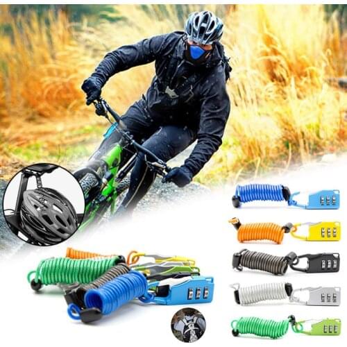 Mini Portable Spring Anti-theft Bicycle Code Lock 3 Digits Combination Password Bike Lock Spring Disc Cable Wire Security Lock