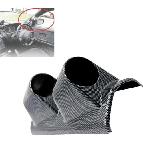 Modification Right side of car Carbon fiber double hole 53mm instrument cover Instrument column stand