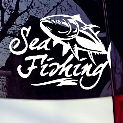Sea Fishing Decal Vinyl Sticker For Hood Laptop Window sticker 20.5x15.2cm