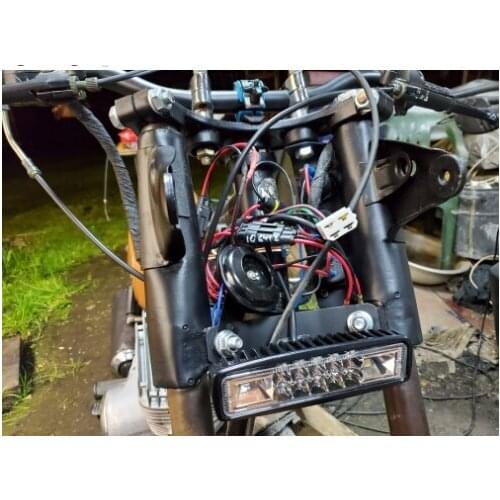 Motorcycle universal electric horn12V, 1.5A, 105dB waterproof round horn,moped for MOTO GUZZI CAFE motorcycle