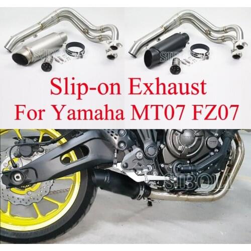 MT07 FZ07 Motorcycle Exhaust Full System With Muffler DB Killer For Yamahaa MT-07 FZ-07 2013 2014 2015 2016 2017 2018 Years