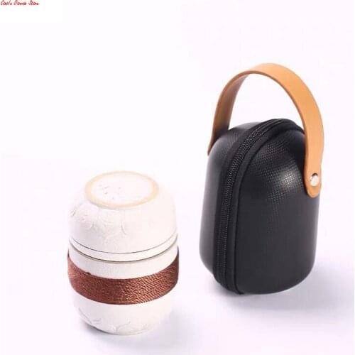 Customize Chinese Kung Fu Tea Set Ceramic Portable Teapot Set Outdoor Travel Gaiwan Tea Cups of Tea Ceremony Teacup Fine Gifts