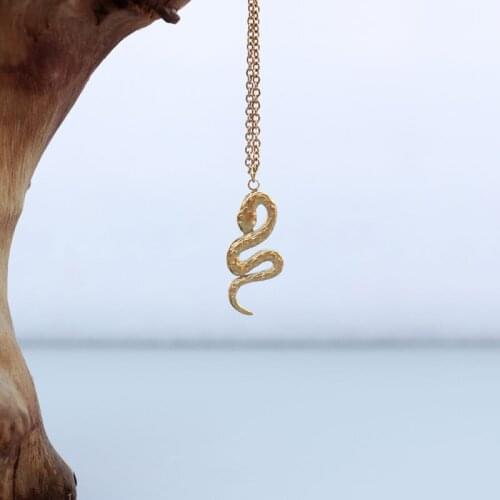 Stainless Steele Snake Necklace 2020 Cute Animal Snake Pendant Necklace For Women Temperament Snake Pendant Necklace Jewelry