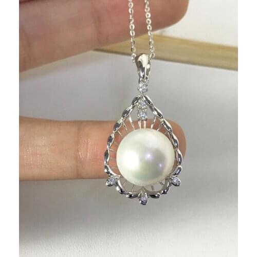 New Arrival 925 Sterling Silver Pendant Base Settings Mountings Findings Parts for Pearl Beads Crystal Jade Agate 5pcs/lot