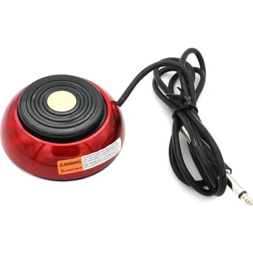Tattoo Foot Pedal For Rotary Tattoo Machine Gun Power Supplies RCA Connector Round Alloy Foot Pedal Switch Accessories