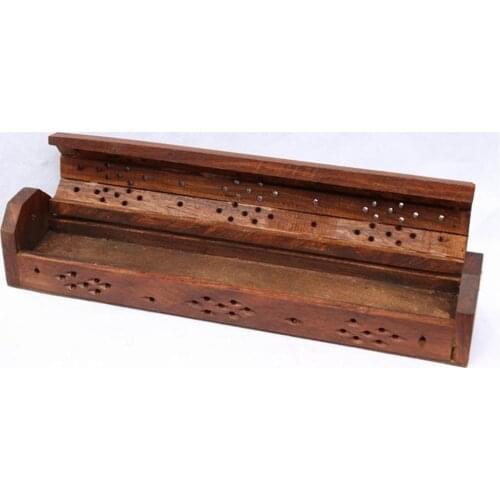 Pakistan walnut wood with wood products Gongxiang 29cm large wooden box antique carved incense box