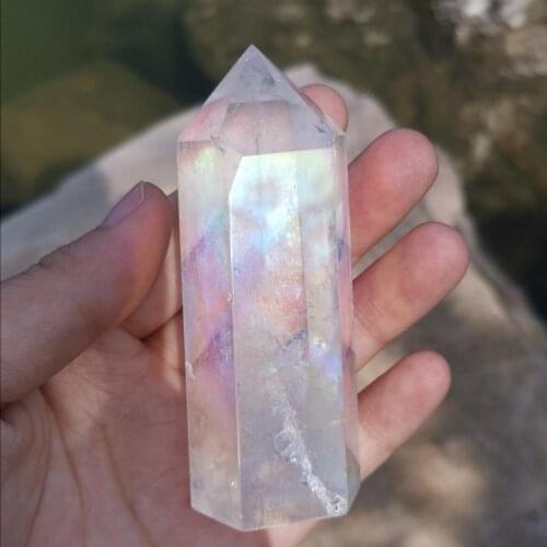 1pcs Natural Crystal aura quartz Points wands Collectors Meditation Reiki Healing Chakra Home Decoration