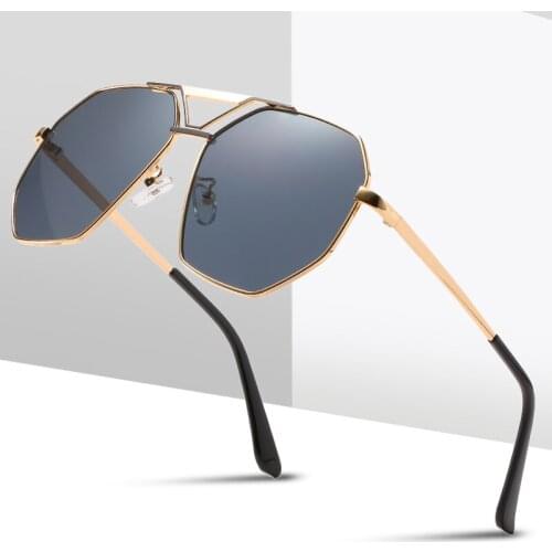 Square Mens Fishing Sunglasses 2021 Brand Designers Metal Frame Black Driving Sun Glasses Women Unisex Summer Style UV400