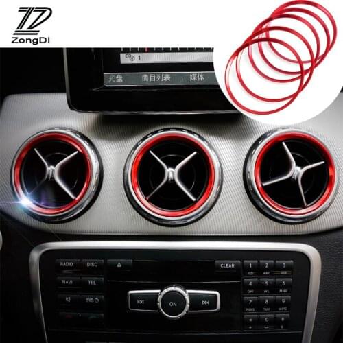 Car styling Air Condition Air Vent Outlet Ring Cover Trim Decoration for Mercedes Benz A B Class W246 W176 AMG Accessories