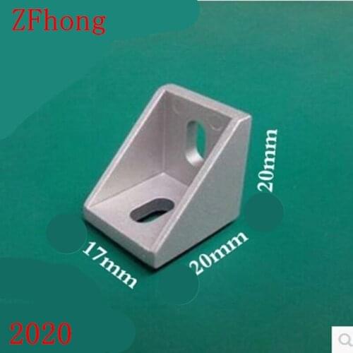 20PCS/LOT 2020 Corner Fitting Angle 20 x 20mm Decorative Brackets Aluminum Profile Accessories L Connector