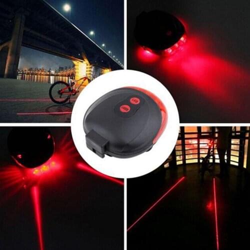 Bicycle Laser Lights Waterproof Bike Tail Light Road Cycling 5LED Flashing Lamp Tail Light Rear Bicycle Cycling Safety Warning