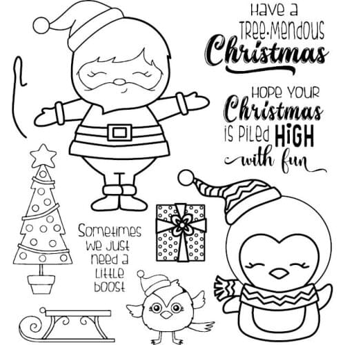 Merry Christmas Clear Stamp Or stamp for DIY Scrapbooking/Card Making/Kids Fun Decoration Supplies