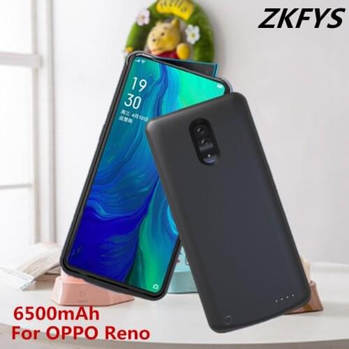 ZKFYS Battery Power Cases For OPPO Reno External Power Bank Battery Charging Case 6500mAh Ultralight Charger Battery Case Cover