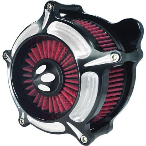 Air Filter Turbine Intake Cleaner Cnc Cut Chrome for Harley Dyna 2000 - 2017 Softail 2000 - 2015 Touring 2000 - 2007 Fitment-B