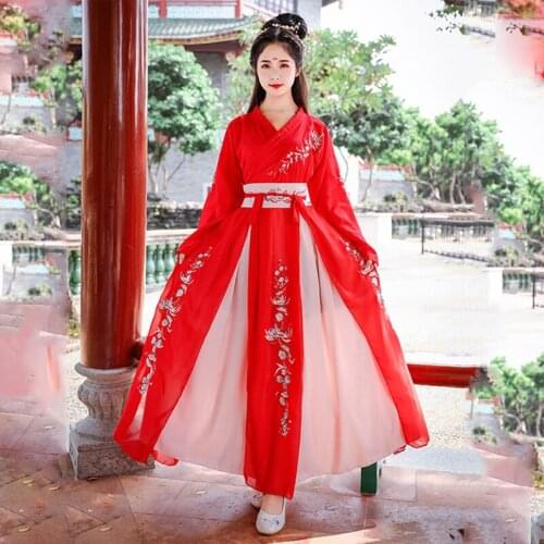 Hanfu Dress For Women Red Outfit Hanfu Classical Dance Costume National Hanfu Outfit Stage Dress Fairy Dress Rave Clothes SL2813