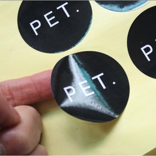 Personalized printed paper adhesive sticker labels pvc pet matte silver clear stickers 1000pcs lot
