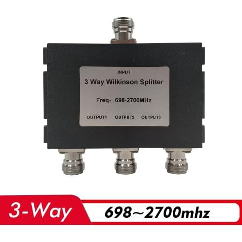 3-Way Power Splitter 698~2700MHz N-Female Power Divider Connect 2G 3G 4G Mobile Signal Booster Repeater Amplifier Antenna Cable
