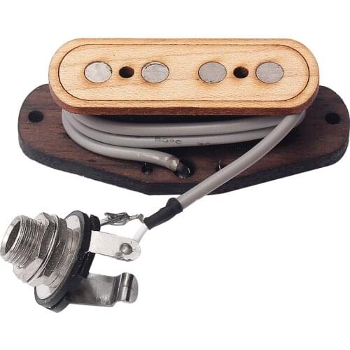 4-string Cigar Box Guitar Pickup 6.35mm Input Jack Maple Wood Guitar Pickup