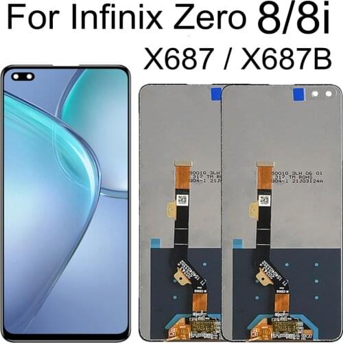 6.85" LCD For Infinix Zero 8 X687 LCD Display Touch Screen Digitizer Assembly Replacement For Zero8 X687B LCD Display