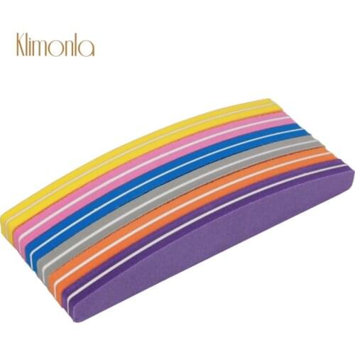 6Pcs/Lot Colorful Soft Sponge Nail File 100/180 Grit UV Gel Polish Sanding Buffer Washable Manicure Files Nail Art Accessories