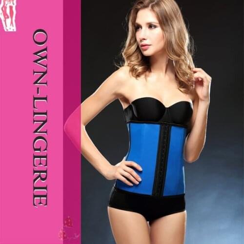 Free shipping steel bone corset for women waist shaper latex cincher corset w7462