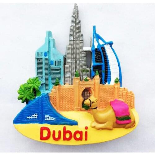 Burj Khalifa Sailing Hotel Atlantis 3D Fridge Magnets Dubai Tourism Souvenirs Refrigerator Magnetic Stickers Gift