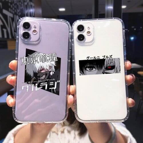 Japan Anime Tokyo Ghoul Suave Clear Phone Case For iPhone 11 Pro MAX 12 XR X XS SE20 7 8 6Plus Cartoon Soft Silicone Cover Shell