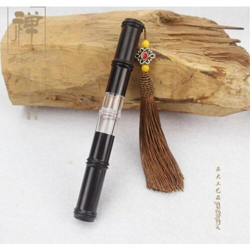 Zhengda purple Tan bamboo wood ebony log incense incense tube wooden barrel censer incense incense appliance tube
