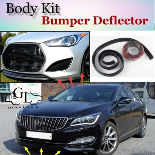 For Hyundai Aslan Bumper Lip / Front Spoiler Deflector For TopGear Friends Car Tuning View / Body Kit / Strip Skirt