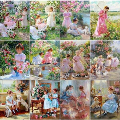 EverShine Diamond Painting Landscape Cross Stitch Diamond Mosaic Full Square Drill Girl Bead Embroidery Garden Handmade Gift