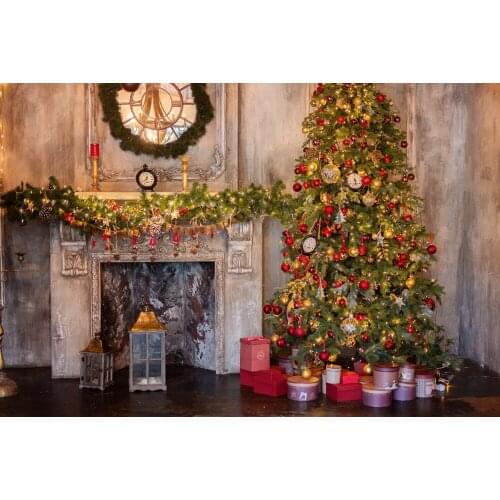 Photography Backdrops Christmas Xmas Fireplace Interiors Decor Child Baby Studio Photo Background Photocall Backdrops PropsW4715