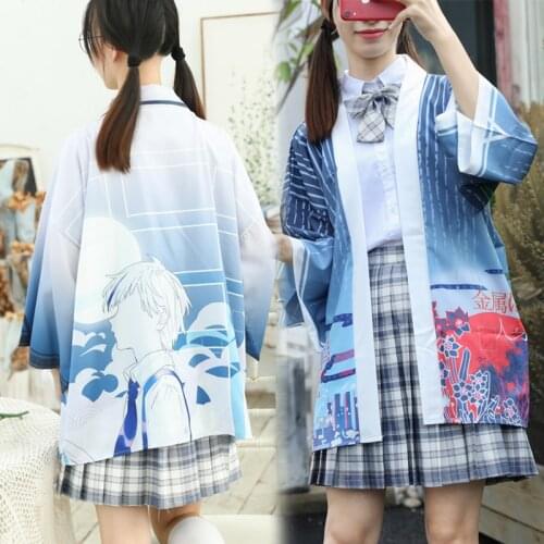 Hot Anime Bungou Stray Dogs Akutagawa Ryunosuke Atsushi Yukata Kimono Cloak Sleepwear Men Women Haori Cardigan Coat Tops Cosplay