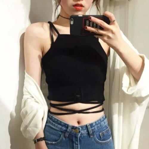 Summer Fashion Women Crop Top Sleeveless Shirt Femme Sexy Camis Slim Tops Vest Ladies Black Camisole 2021