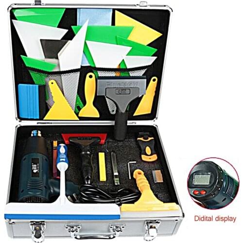 Foil Magnetic Stick Squeegee Razor Scraper Aluminum Alloy Car Film Tool Set Film Tool Beef Tendon Scraper Baking