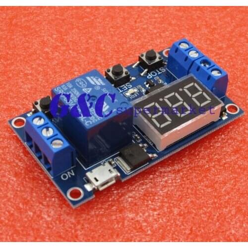 Micro USB 5V LED Automation Delay Timer Control Switch Relay Module Display diy electronics