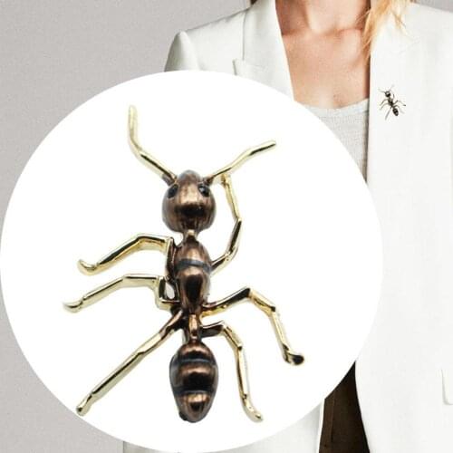 Fashion Unisex Ant Alloy Brooch Pin Badge Suit Lapel Jacket Clothes custom models banquet Dress Coat Accessories Cute Jewelry