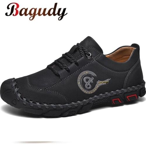 Classic Handmade Leather Men Casual Shoes Luxury Brand High Quality Mens Loafers Italian Moccasins Mens Black Flats Shoes 38-46