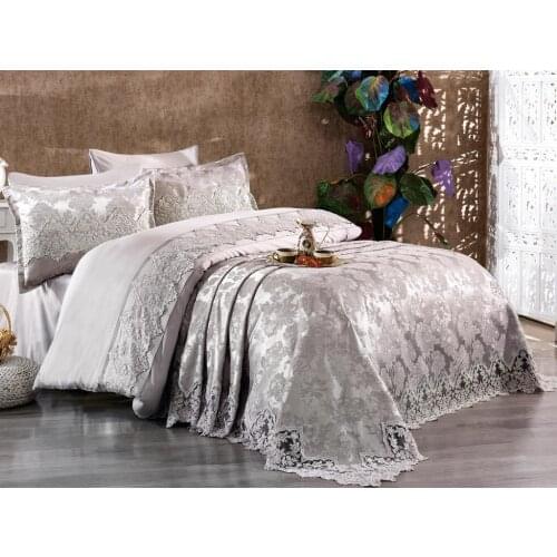 Çeyizdiyarı Spike French Ruched Bridal Set Gray