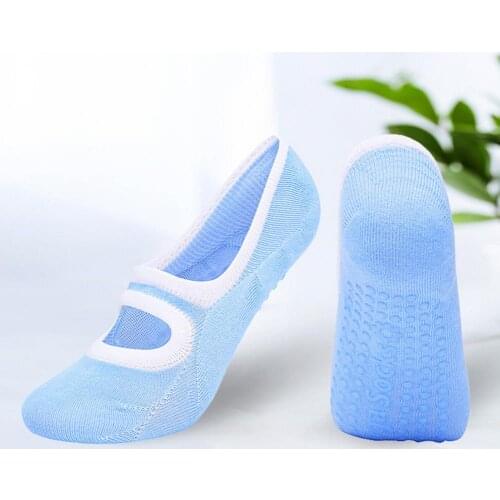 1 Pair Yoga Socks Anti-friction Breathable Cotton Non-Slip Grips Ballet Socks Ballet Pilates Barre Dance Anti-Skid Yoga Socks