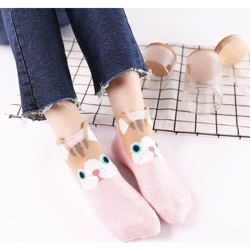 Colorful fruit Invisible Short Woman Sweat summer comfortable cotton girl womens boat socks ankle low female 1pair=2pcs xg13