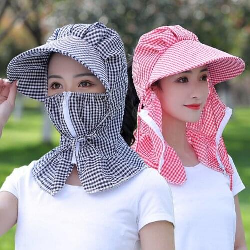 Female Summer Riding Sun Hat Outdoor Cycling Face Shading Anti Ultraviolet Sun Hat Summer Sun Protection Sun Visors for Women 84