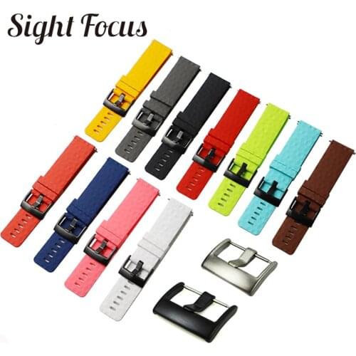 Sight Focus 24MM Silicone Watch Strap For Suunto9 Spartan Sport Watch Band Quick Release Suunto 9 Baro Traverse Rubber Watchband