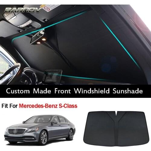 Car Special Front Windshield Sunshade Double Insulation Custom Made Fit For Mercedes-Benz S-Class W126 W140 W220 W221 W222