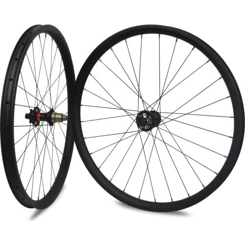 Carbon mountain bike 29er wheels bike parts mtb light carbon rim 29er downhill mountain 29'' 33mm asymmetric novatec wheelset