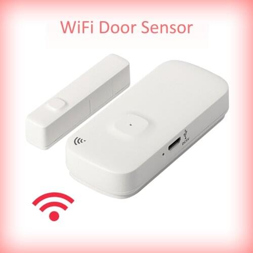 Simple Wireless Battery Tuya Smart Home Garage Automatic WiFi Door and Window Open Security Burglar Alarm Sensor with Alexa