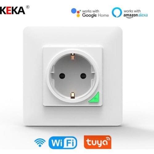 KEKA Universal Wall Socket Tuya Smart Life APP Voice Remote Control Power EU UK Plug Wrok With Google Home Alexa IFTTT